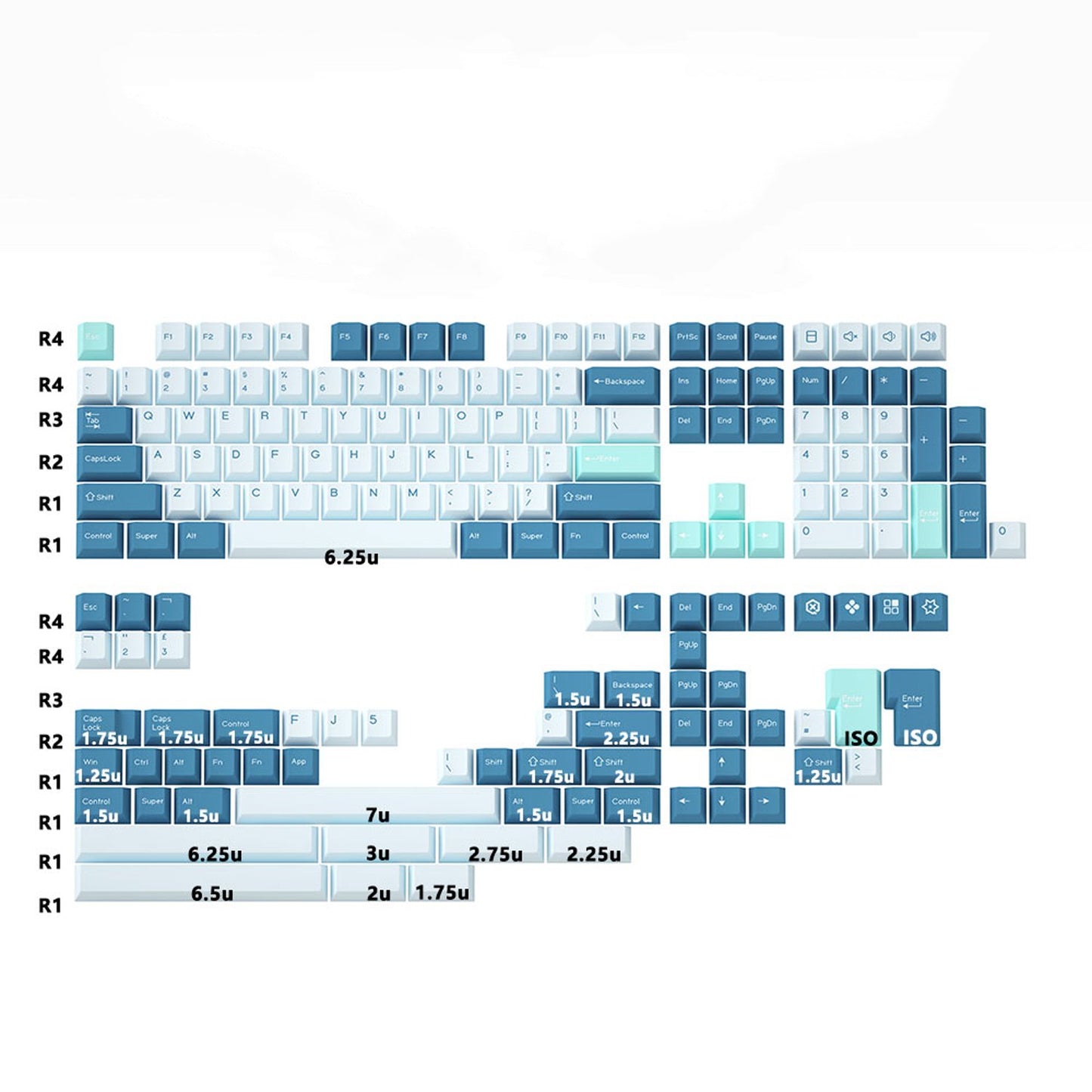 Keycaps - Mermaid Lagoon - Mellow Keyboards