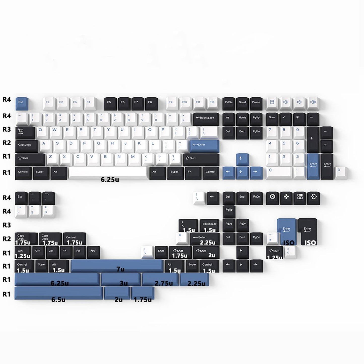 Keycaps - Midnight Sea - Mellow Keyboards