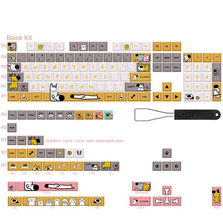 Keycaps Dogs Mellow Keyboards