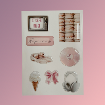 Tender Pink 3D Sticker Pack